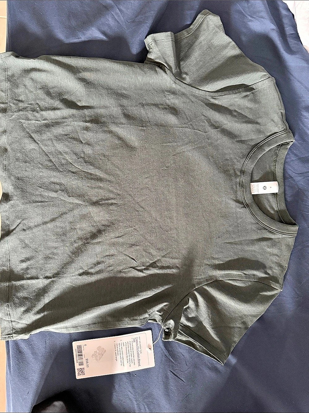 lululemon Classic-Fit Cotton-Blend  Tee in Green Size 6 NWT